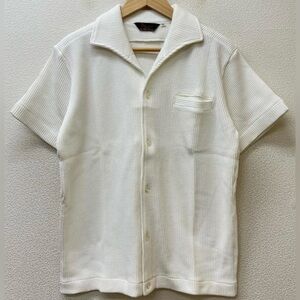 VTG 50s Waffle Shirt 706 Union Made in Japan Open Italian Collar Elvis Shirt